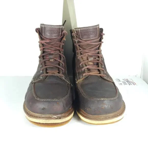 Keen Men’s San Jose 6 US 10,5D Brown Leather Utility Aluminum Toe Work Boots